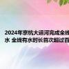 2024年京杭大运河完成全线贯通补水 全线有水时长首次超过百天