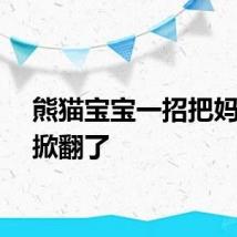 熊猫宝宝一招把妈妈给掀翻了