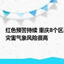 红色预警持续 重庆8个区县地质灾害气象风险很高