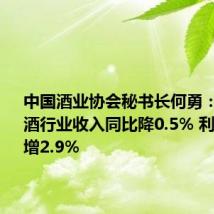 中国酒业协会秘书长何勇:1-5月啤酒行业收入同比降0.5% 利润同比增2.9%