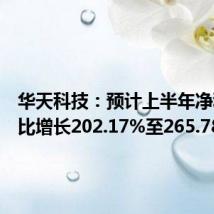 华天科技:预计上半年净利润同比增长202.17%至265.78%