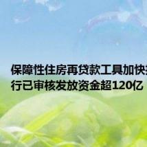 保障性住房再贷款工具加快投放 央行已审核发放资金超120亿