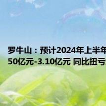 罗牛山:预计2024年上半年盈利2.50亿元-3.10亿元 同比扭亏为盈
