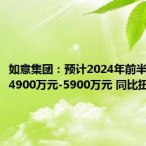 如意集团:预计2024年前半年盈利4900万元-5900万元 同比扭亏为盈