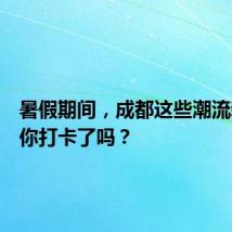 暑假期间,成都这些潮流新耍法你打卡了吗?