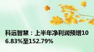 科远智慧：上半年净利润预增106.83%至152.79%