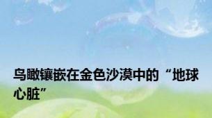 鸟瞰镶嵌在金色沙漠中的“地球心脏”