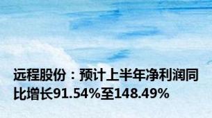 远程股份：预计上半年净利润同比增长91.54%至148.49%