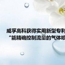 威孚高科获得实用新型专利授权:“能精确控制流量的气体喷射器”