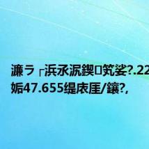 濂ラ┌浜氶泦鍥笂娑?.22%锛屾姤47.655缇庡厓/鑲?,