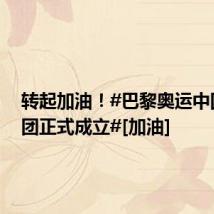 转起加油！#巴黎奥运中国代表团正式成立#[加油]
