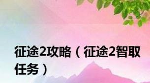 征途2攻略（征途2智取任务）