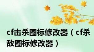 cf击杀图标修改器（cf杀敌图标修改器）