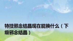 特技邪念结晶现在能换什么（下级邪念结晶）