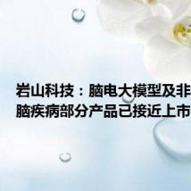 岩山科技:脑电大模型及非器质性脑疾病部分产品已接近上市