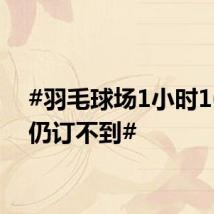#羽毛球场1小时160元仍订不到#