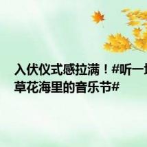 入伏仪式感拉满!#听一场薰衣草花海里的音乐节#