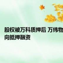 股权被万科质押后 万纬物流也走向抵押融资
