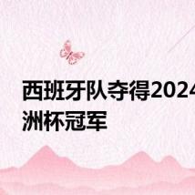 西班牙队夺得2024年欧洲杯冠军