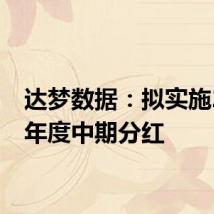 达梦数据：拟实施2024年度中期分红