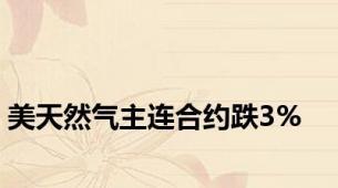 美天然气主连合约跌3%