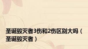 圣诞毁灭者3伤和2伤区别大吗（圣诞毁灭者）