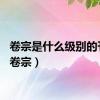 卷宗是什么级别的刊物（卷宗）