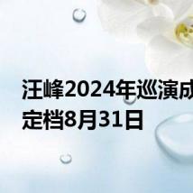 汪峰2024年巡演成都站定档8月31日