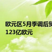 欧元区5月季调后贸易帐123亿欧元