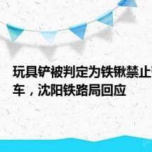 玩具铲被判定为铁锹禁止带上列车，沈阳铁路局回应