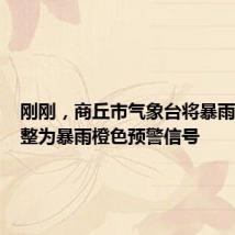 刚刚,商丘市气象台将暴雨红色调整为暴雨橙色预警信号