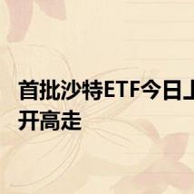 首批沙特ETF今日上市高开高走