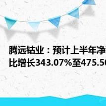 腾远钴业：预计上半年净利润同比增长343.07%至475.50%