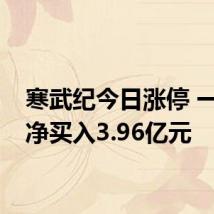 寒武纪今日涨停 一机构净买入3.96亿元