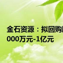 金石资源：拟回购股份5000万元-1亿元
