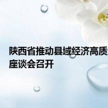 陕西省推动县域经济高质量发展座谈会召开