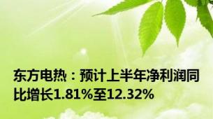 东方电热：预计上半年净利润同比增长1.81%至12.32%