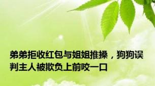 弟弟拒收红包与姐姐推搡，狗狗误判主人被欺负上前咬一口