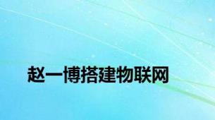 赵一博搭建物联网