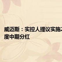 威迈斯:实控人提议实施2024年度中期分红