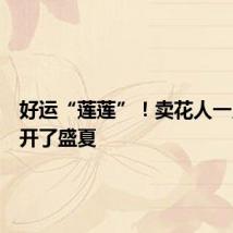 好运“莲莲”！卖花人一只手拨开了盛夏