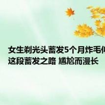 女生剃光头蓄发5个月炸毛似海胆:这段蓄发之路 尴尬而漫长