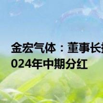 金宏气体:董事长提议2024年中期分红
