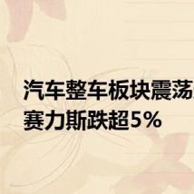 汽车整车板块震荡走低 赛力斯跌超5%