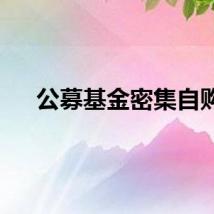 公募基金密集自购