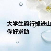 大学生骑行掉进山沟喊你好求助