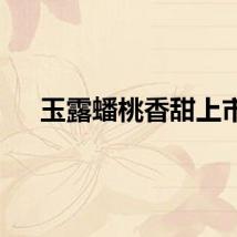 玉露蟠桃香甜上市
