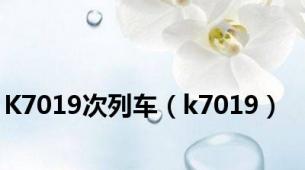 K7019次列车（k7019）