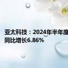 亚太科技：2024年半年度净利润同比增长6.86%