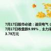 7月17日股市必读：迪贝电气（603320）7月17日收盘跌9.99%，主力净流出2683.78万元